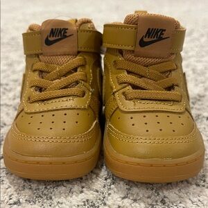 Nike Court Borough Mid 2 Toddler Boys Sneaker in Wheat